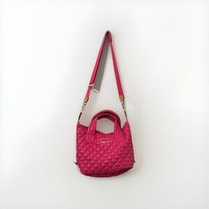 MZ Wallace Zennia Small Sutton Quilted Crossbody Shoulder Bag Pink